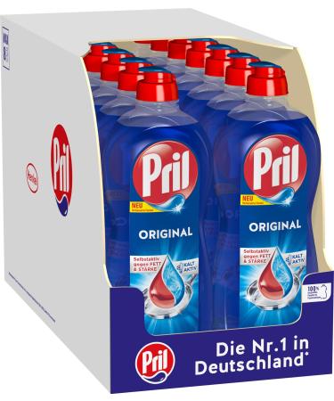 Pril Original (14 x 675 ml) hand dishwashing detergent with the highest fat resolution for clean dishes even in cold water 675 ml (14 Pack)