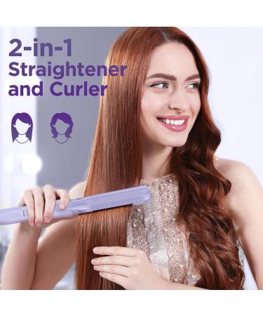 5 in 1 Wand Curling Iron Set - Versatile Curling Wand & Hair Straightener with 3 Ceramic Barrels Fast Heat & Accessories - Purple - Buy Online on GoSupps.com