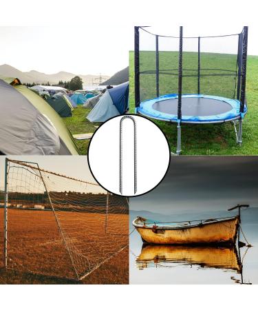 12-Inch U-Shaped Galvanized Steel Trampoline Stakes - 8 Pack | High Wind Anchors for Trampoline Security - Buy Online on GoSupps.com