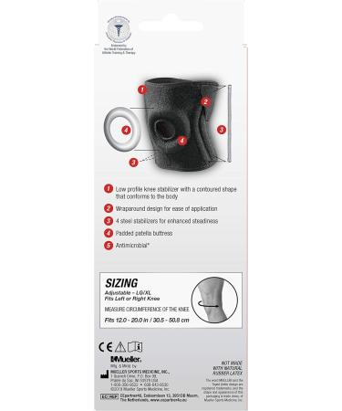 MUELLER Sports Medicine Adjustable Knee Stabilizer - Padded Support for Men & Women Black L/XL - Premium Quality - Buy Online on GoSupps.com