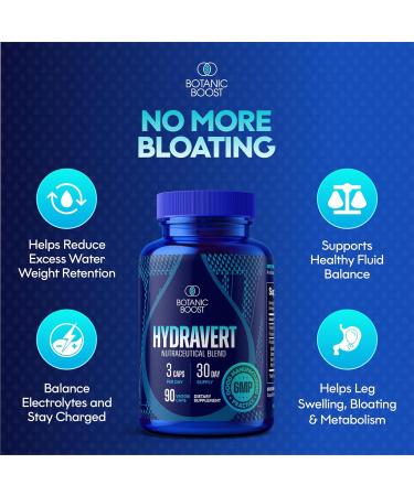 Water Pills for Swollen Legs & Feet | Natural Diuretics for Water Retention | Hydravert Diuretic Blend - Buy Online on GoSupps.com