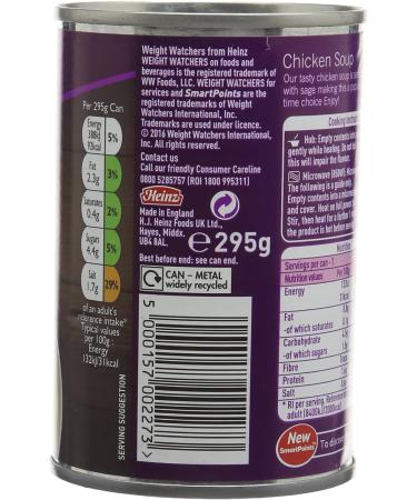 Weight Watchers from Heinz Chicken Soup 295g - Low-calorie and delicious option for healthy eating - Buy Online on GoSupps.com