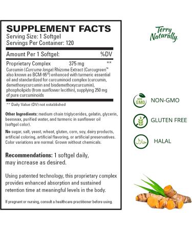 CuraMed 375 mg by Terry Naturally | 120 Softgels for Enhanced Wellness - Buy Online on GoSupps.com