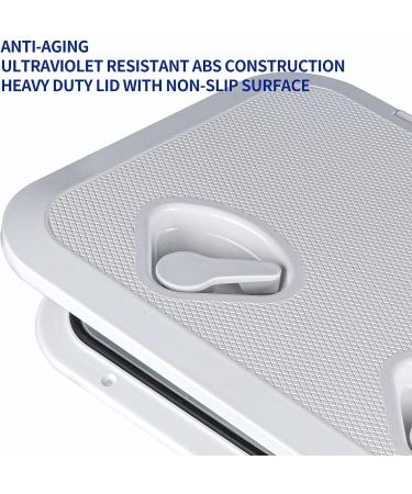 SmartMarine White Marine Deck Access Hatch 17.3x12.4 - Rectangle Boat Deck Hatch & Lid - Buy Online on GoSupps.com