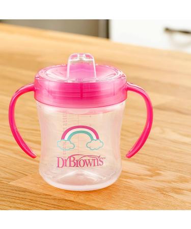 Dr. Brown's Transition Sippy Cup with Soft Spout - Pink 6oz (1 Pack) | For 6m - Buy Online on GoSupps.com