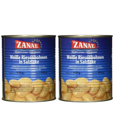 Zanae Broad White Beans - Natural - Pack of 2 (2 x 820g) for International Shipping - Buy Online on GoSupps.com