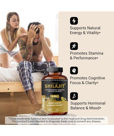 FIRSTORGANIC Himalayan Shilajit Vitality Guard+ Complex 1600mg | 120 Caps | Energy & Vitality Support with Ashwagandha, Rhodiola & More - Third-Party Tested, Vegan, Non-GMO, Gluten Free - Buy Online on GoSupps.com