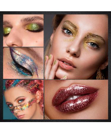 Buy Single Glitter Eyeshadow Tin Palette - High Pigmented Brown Sparkle Eyeshadow & Metallic Face Glitter - Buy Online on GoSupps.com
