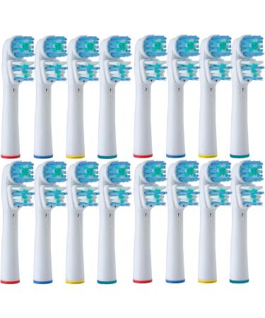 Braun Oral-B Compatible Double Clean Brush Heads - Pack of 16 - Buy Online on GoSupps.com