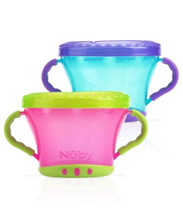 Nuby 2-Pack Snack Keepers Assorted Colors | Convenient Snack Storage Solution - Buy Online on GoSupps.com