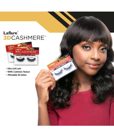 LAFLARE 3D Cashmere Eyelashes - Natural Glam Fluffy & Reusable False Lashes | 3 Packs Special Bundle CF105 - Buy Online on GoSupps.com