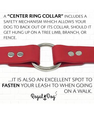 Regal Dog Waterproof Halfband Collar for Small Medium & Large Dogs - Red Adjustable Design for Puppies & Adults - Buy Online on GoSupps.com