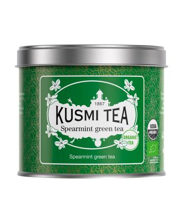 Kusmi Tea - green tea with mint organic - hot or enjoy as an iced tea - traditional thirst quencher - real mint leaves - 100 g tea tin made of metal - approx. 40 cups of spearmint green tea 100g - Buy Online on GoSupps.com