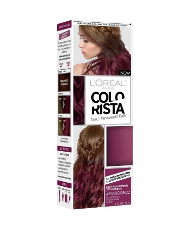 L'Oreal Paris Colorista Maroon Semi-Permanent Hair Color for Brunette Hair - Buy Online on GoSupps.com