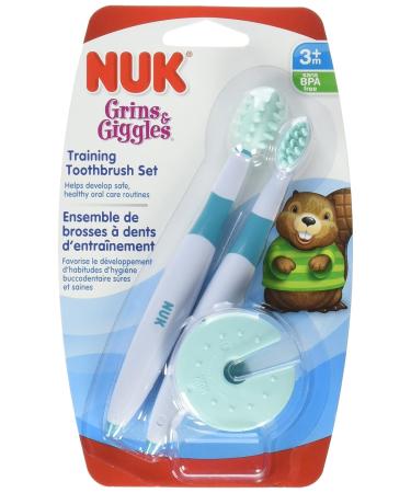 NUK Grins and Giggles Training Toothbrush Set - Blue - Buy Online on GoSupps.com