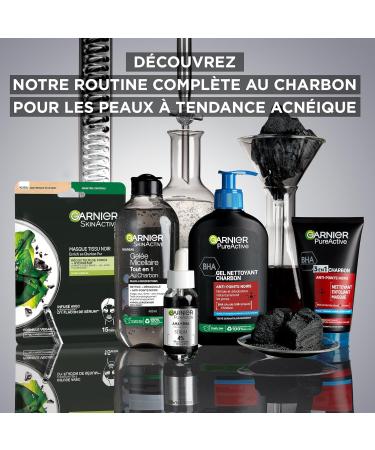 Garnier Pure Active - Charcoal Cleansing Gel - Reduces Blackheads & Pimples - Cleanses & Unclogs Pores - BHA & Charcoal - Vegan & Cruelty Free - Acne-Prone Skin - 250 ml - Buy Online on GoSupps.com