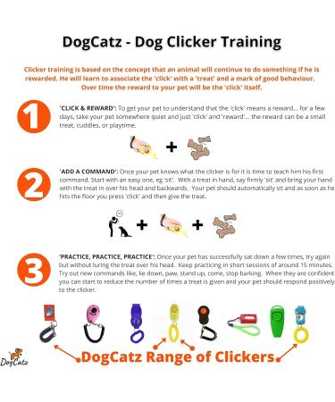 Puppy Clicker for Obedience Training Perfect for Pets Puppies Cats & Dogs in Dark Orange - Buy Online on GoSupps.com