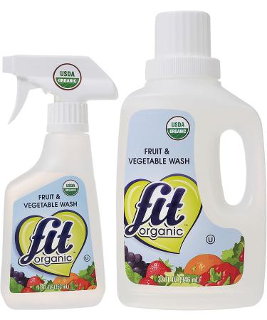 Fit Organic Produce Wash 12 oz Spray - Pack of 6 | Fruit & Vegetable Cleaner, Pesticide & Wax Remover - Buy Online on GoSupps.com