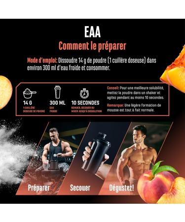  GEN GERMAN ELITE NUTRITION EAA Powder 532g (38 servings) - All 9 essential amino acids including histidine & BCAAs - Human Code formula - Vegan - Very good solubility - Refreshing amino acid drink (Peach Iced Tea) - Buy Online on GoSupps.com