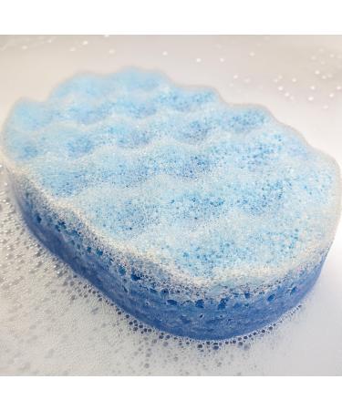 Angel Exfoliating Soap Sponge - 250g - Moisturising Shea Butter - Perfume Scent - Vegan Friendly - Puddle of Wax - Made in The UK