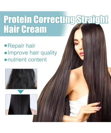 Protein Correcting Hair Straightening Cream Crema lisciante Protein Correcting Hair Straightening Cream Professional Keratin Hair Treatment Collagen Repairs and Regenerates Hair Straightening Suitable - Buy Online on GoSupps.com
