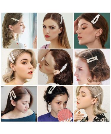 YIKEF 12 Pieces Artificial Pearl Hair Clips - Elegant Hair Snap Clips for Girls | Perfect for Weddings & Valentine's Day Gifts - Buy Online on GoSupps.com