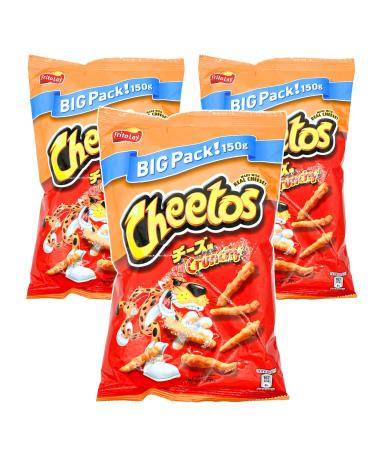 Frito Lay Cheese Crunchy Big Pack 150g (Pack of 3) | Japan Edition Frito Lay Chees JP Snacks Cheese Crunchy 150 g (Pack of 3)