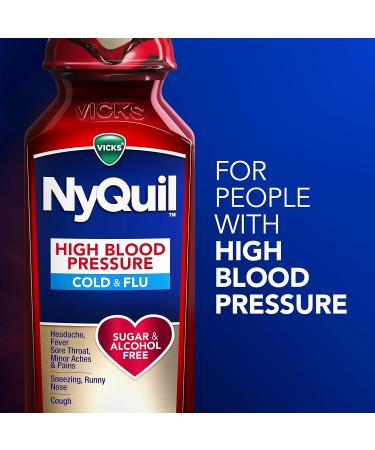 DayQuil & NyQuil High Blood Pressure Cold & Flu Relief Liquid Multi-Symptom Daytime & Nighttime Relief for Cold Cough and Flu Symptoms Sugar & Alcohol Free 2 x 8 FL OZ - Buy Online on GoSupps.com