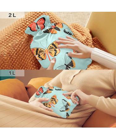 Butterfly Hot Water Bottle 1L - BPA Free Small Pain Relief Bag Hot & Cold Compress - Buy Online on GoSupps.com