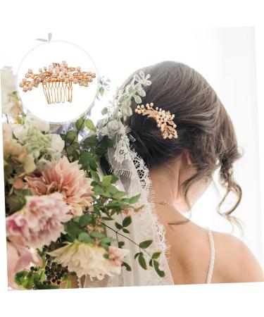 Mikinona Wedding Hair Accessories Rhinestone Hair Clips Hair Side Comb Wedding Hair Comb Hair Comb for Women Pearl Hair Comb Bridal Hair Comb Bride Hair Accessories Bride Hair Comb - Buy Online on GoSupps.com