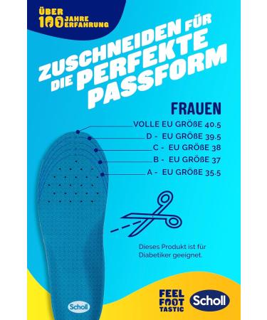Scholl Gelactiv Work Insoles for Women - All-Day Comfort Shock Absorption & Gelwave Technology (Size 36-40.5) - International Shipping Available - Buy Online on GoSupps.com