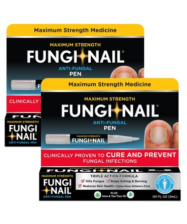 Fungi-Nail Pen Applicator Anti-Fungal Solution, Kills Fungus That Can Lead to Nail & Athlete’s Foot with Tolnaftate & Clinically Proven to Cure and Prevent Fungal Infections | 0.20 Fl Oz (Pack of 2)