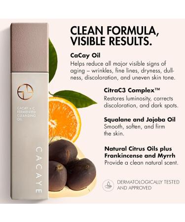 Buy CACAYE 3-in-1 Makeup Cleansing Oil - Anti-Aging Facial Cleanser with CaCay Oil & Vitamin C for All Skin Types | 2.5 Oz - Buy Online on GoSupps.com