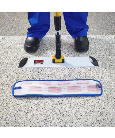 Rubbermaid Commercial 18 Inch Blue Microfiber Damp Room Mop Pad - Single Sided Mop Head - Buy Online on GoSupps.com