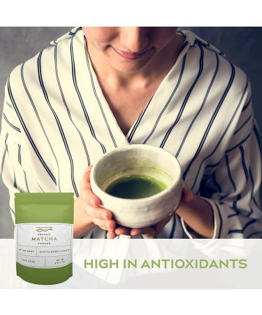 Organic Culinary Grade Matcha Green Tea Powder - High Antioxidants (8 oz) - USDA Certified - Pack of 1 - Buy Online on GoSupps.com