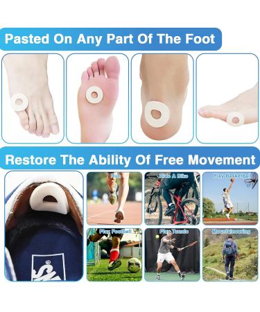 Tikfoam Corn Cushions 80Pcs | Soft Sweatproof Callus Protectors for Feet - 1/8 Thick - Buy Online on GoSupps.com