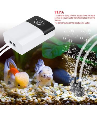 Iwilcs Portable Aquarium Air Pump - USB Oxygen Pump Quiet Membrane Pump - 2*3L/min Flow Ideal for Aquarium Accessories - Buy Online on GoSupps.com