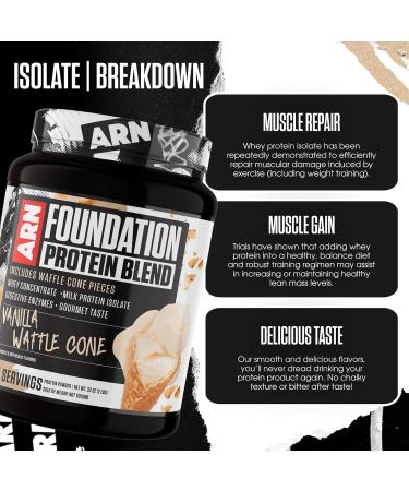 Arms Race Nutrition | ARN | Foundation Protein Blend (2 Pounds Chocolate Lava Cake) Chocolate Lava Cake 2 Pound (Pack of 1) - Buy Online on GoSupps.com