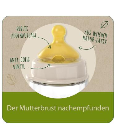 Nip Bottle Sucker Cherry-Shaped | Green Wide Neck | Nature Latex Anti-Colic | Suction Size S | 1 Piece - Buy Online on GoSupps.com