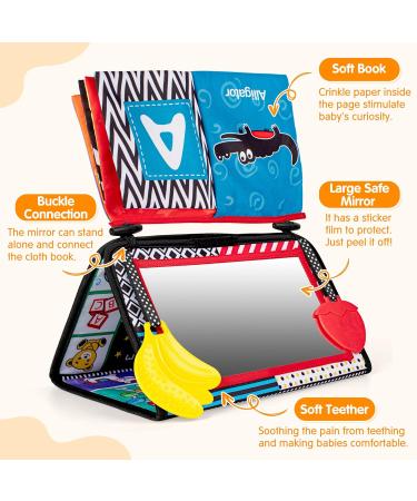 Buy Synearry Montessori Baby Spiegel Toy | Foldable Feeling Book for Newborns & Toddlers | Educational Cognitive Toys 0-12 Months - Buy Online on GoSupps.com