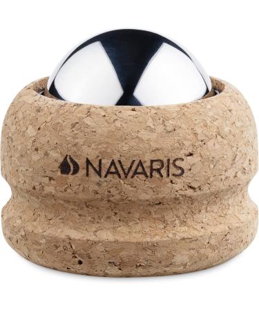 Navaris Massage Ball with Cork Bracket - Versatile Hot & Cold Fascia Roller for Back and Neck Relief - Buy Online on GoSupps.com