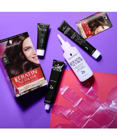 Schwarzkopf Keratin Color 4.68 Dark Auburn Permanent Hair Color Cream - 1 Kit - Buy Online on GoSupps.com
