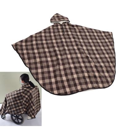 Hooded Blanket Shawl Lightweight Wheelchair Blanket Double Layer Half Blanket Semi-Recumbent Softness for Home Use - Buy Online on GoSupps.com