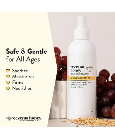 ECZEMA HONEY Antioxidant Body Oil - Unscented Moisturizing Spray for Eczema-Prone Skin - Perfect for Women Men & Kids - 8 Fl Oz - Buy Online on GoSupps.com