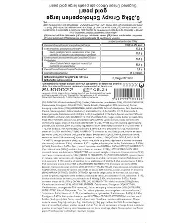 EinsSein 0.35 kg Crispy Chocolate Dragees Wedding Large Gold Pearl Approx. 1.8 cm Beads Christening Communion Almonds Feast and Receive Party Celebrations - Buy Online on GoSupps.com