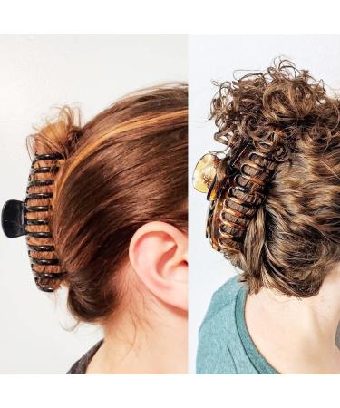 Accglory 5.5 Inches Extra Large Hair Clips for Long Thick Hair - 2 Counts, Non-Slip XL Jumbo Claw Clips Set for Women - Strong Hold, Black and Brown - Buy Online on GoSupps.com