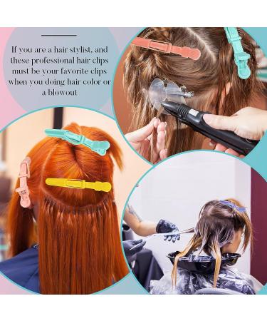 100 Pcs Alligator Sectioning Hair Clips - Non Slip Styling Clips for Women with Wide Teeth - Colorful Salon Clips for Hair Cutting (6 Colors) - Buy Online on GoSupps.com