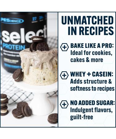 PEScience Select Protein Powder, Whey and Casein Blend, Clean Protein Powder for Women and Men, Low Calorie, Low Carb, Keto Friendly, Gluten Free - Cookies and Cream - 55 Servings - Buy Online on GoSupps.com