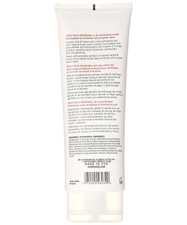 Orly Rich Renewal Exfoliating Scrub - Vanilla - 8 oz | Exfoliate for Pretty Skin - Buy Online on GoSupps.com