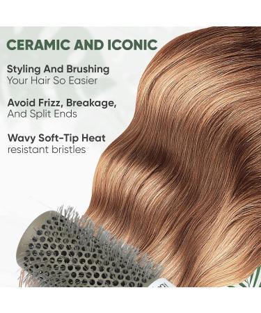 Beauty Carves Round Hair Brush 45mm - Nano Ionic Heat Resistant Tech - Professional Styling & Shining Texture - Buy Online on GoSupps.com
